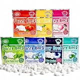 Fuzzy Rock Crystal Mints | 7 Flavours- Peach, Coolmint, Icemint, Max Menthol, Peppermint, Lemon, Bubblegum | Sugar Free Breath Freshener for Fresh Breath, Clean Teeth & Gum Health (Pack of 7)
