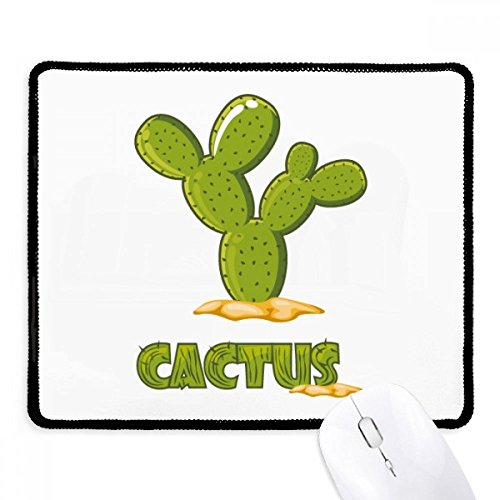 Mousepad antideslizante con bordes cosidos y diseño botánico de suculentas verdes