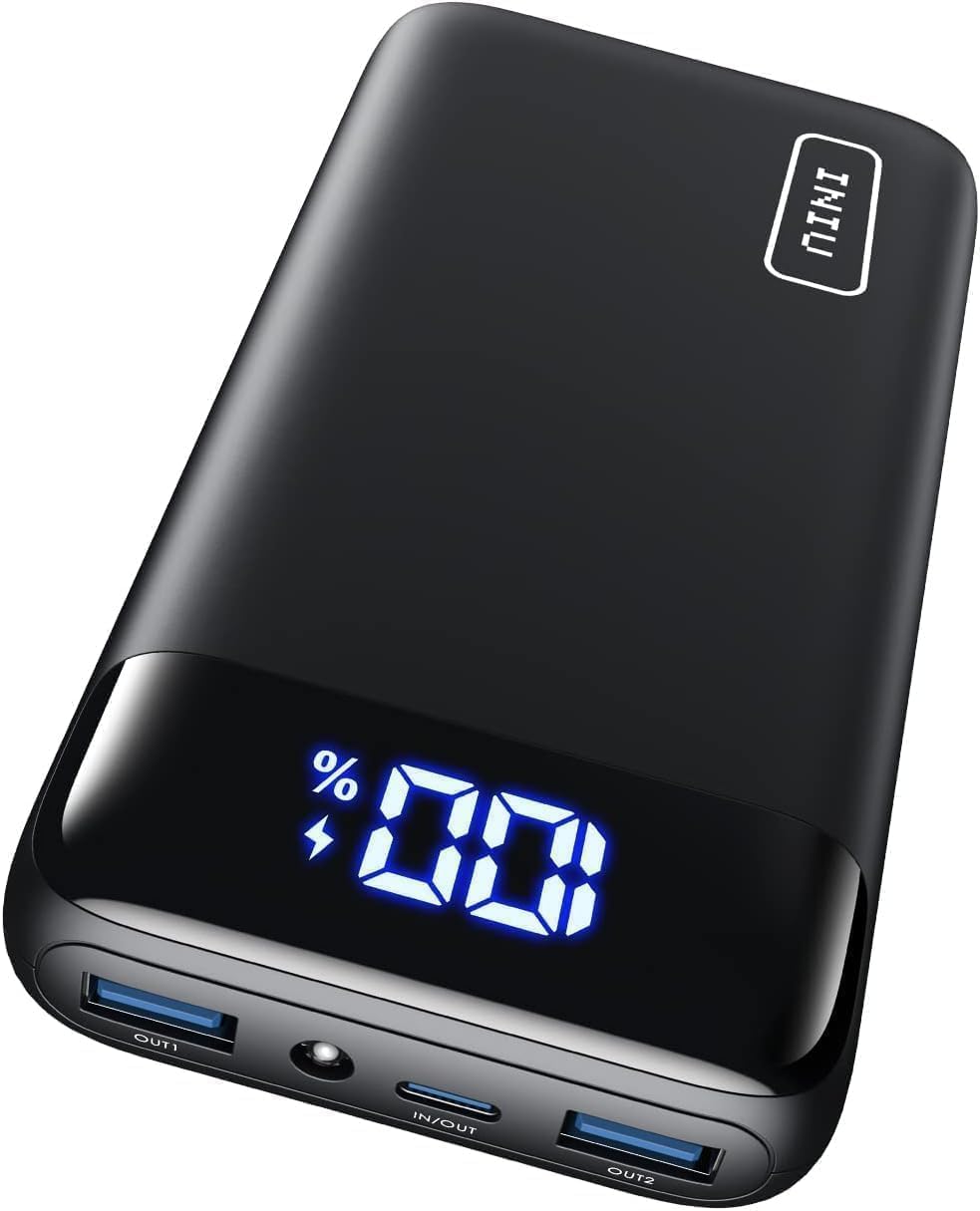 Portable Charger, 20000mAh USB C in & Out Power Bank Fast Charging, PD 3.0+QC 4.0 LED Display Phone Battery Pack Compatible with iPhone 17 16 15 14 13 Pro Samsung S23 Google iPad Tablet, etc