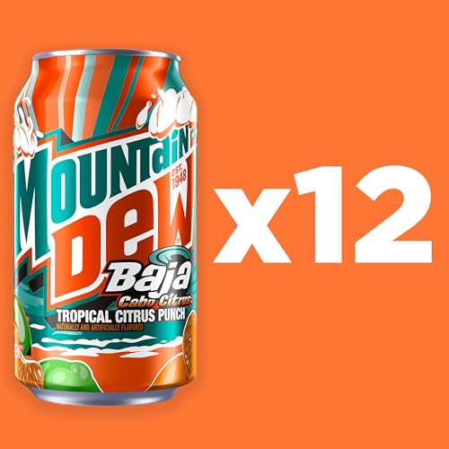 Image of Mountain Dew, Baja Cabo Citrus12 Fl Oz Cans (Pack of 12)