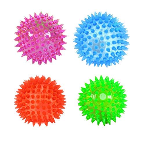 PSK PET MART Rubber Led Spiked Ball Dog Chew Toy, Assorted (Set of 4) led Spike Ball for Dogs (B08M3BR3FF) Amazon Price History, Amazon Price Tracker