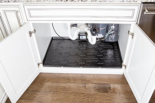 Xtreme Mats Under Sink Bathroom Cabinet Mat, 27 3/8 X 18 1/2, Black