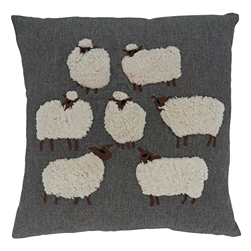 Embroidered Sheep Pillow