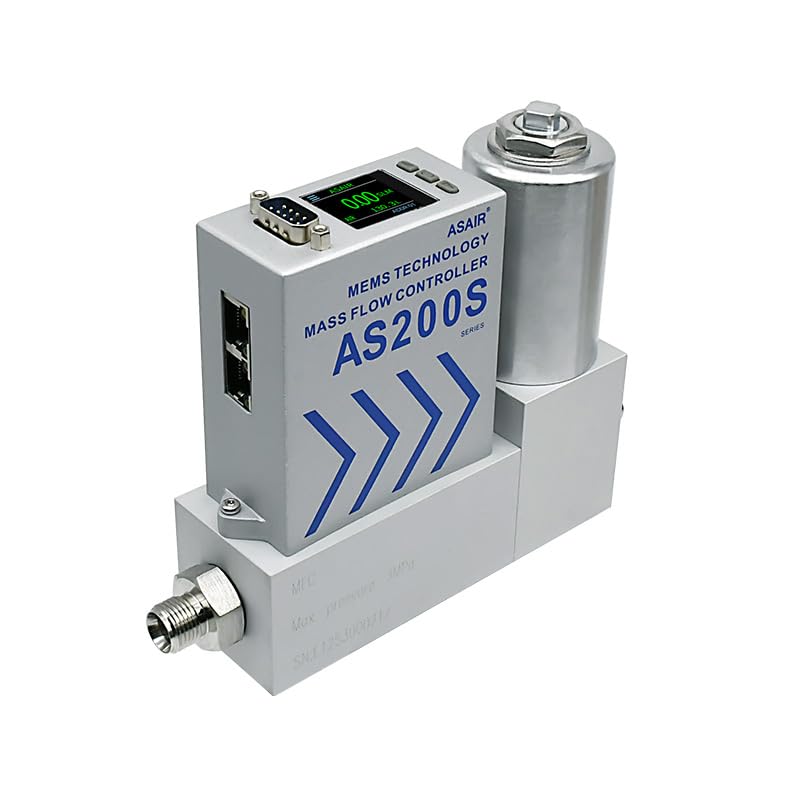 Aluminum Alloy high-Precision 100ml-300L LCD Display Gas Mass Flow Controller air Gas flowmeter AS200SC