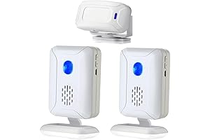 Dual-Mode Motion Detector with LED Nightlight Wireless PIR Motion Sensor Detector Alarm Chime