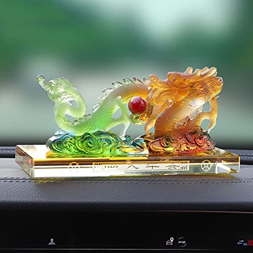 Statue de Dragon Chinois et figurine déco de table ou tableau de bord