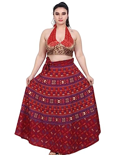 Wevez Pack of 3 Pcs Cotton Long Wrap Around Skirts