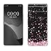 Produktbild kwmobile Case kompatibel mit Google Pixel 6a - Hülle Silikon transparent Kirschblütenblätter Rosa Dunkelbraun Transparent