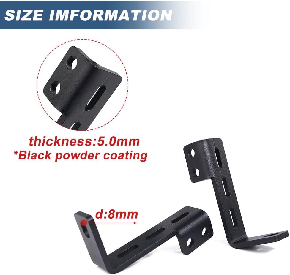 Xitomer 5mm Thick Motorcycle Auxiliary Light Mount, Fit for 2024 2023 KLR650 2018 2017 2016 2015 2014 2013 2012 KLR650 2011 2010 2009 2008-2018, Auxiliary Light Bracket Fit for KLR650 Gen2 Gen 3
