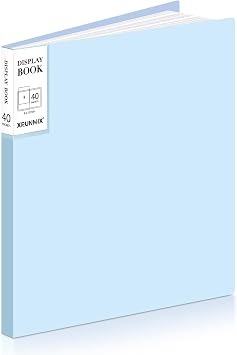 XRUNMIX Art Portfolio 8.5X 11 Inch, 40 Pockets 80 Pages Capacity Letter Size Display Book with Clear Sheet Protectors, Presentation Folder for Artwork/Documents/Photos