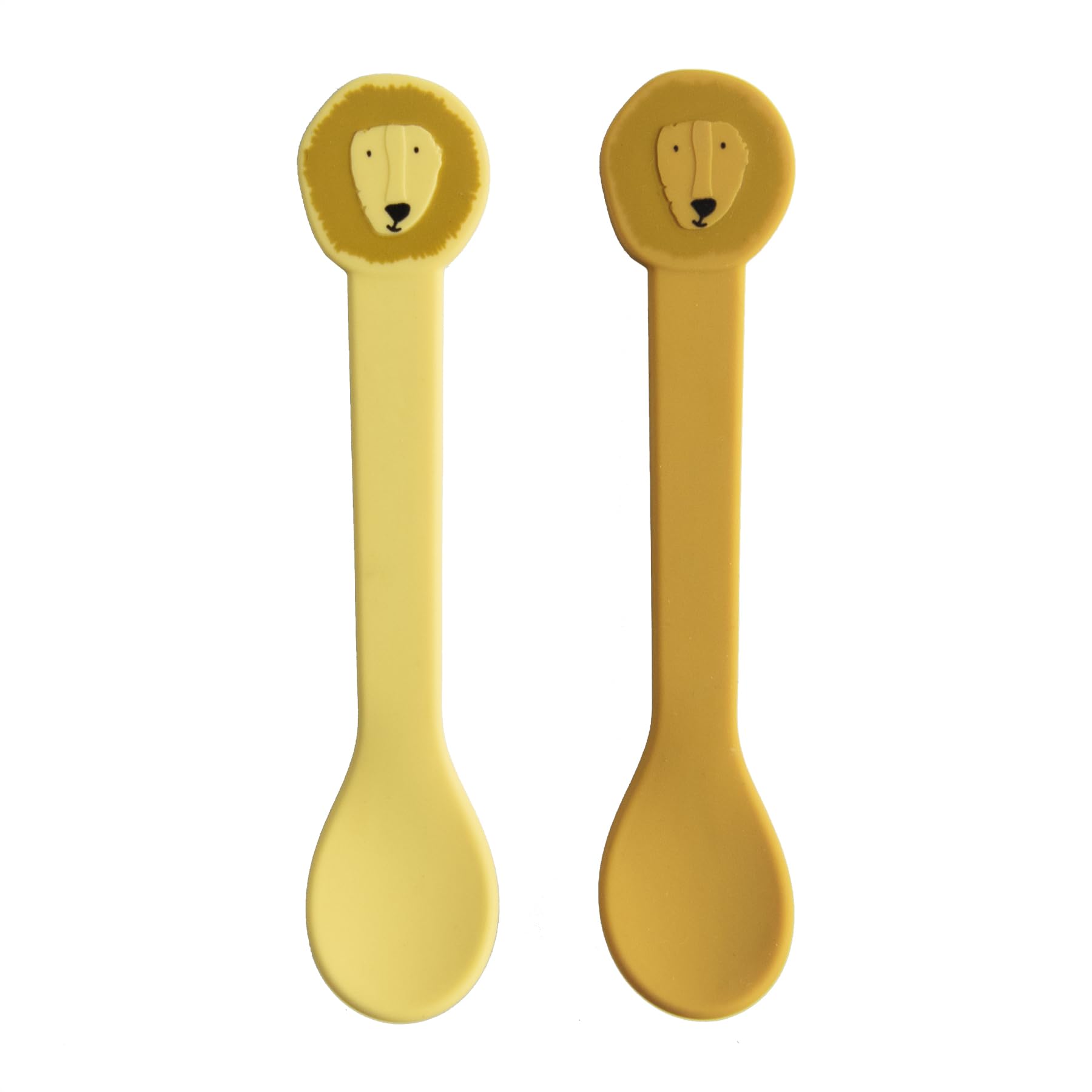 Trixie Yellow Mr. Lion Silicone Spoons - Set Of 2