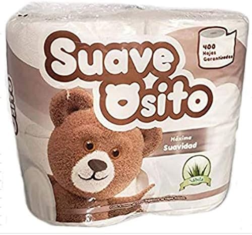 Suave Osito Premium Soft Toilet Paper 24 Mega Rolls, With Aloe Vera, Mega Value 400 Sheets Per Roll, 2PLY Bath Tissue (24 Rolls)…