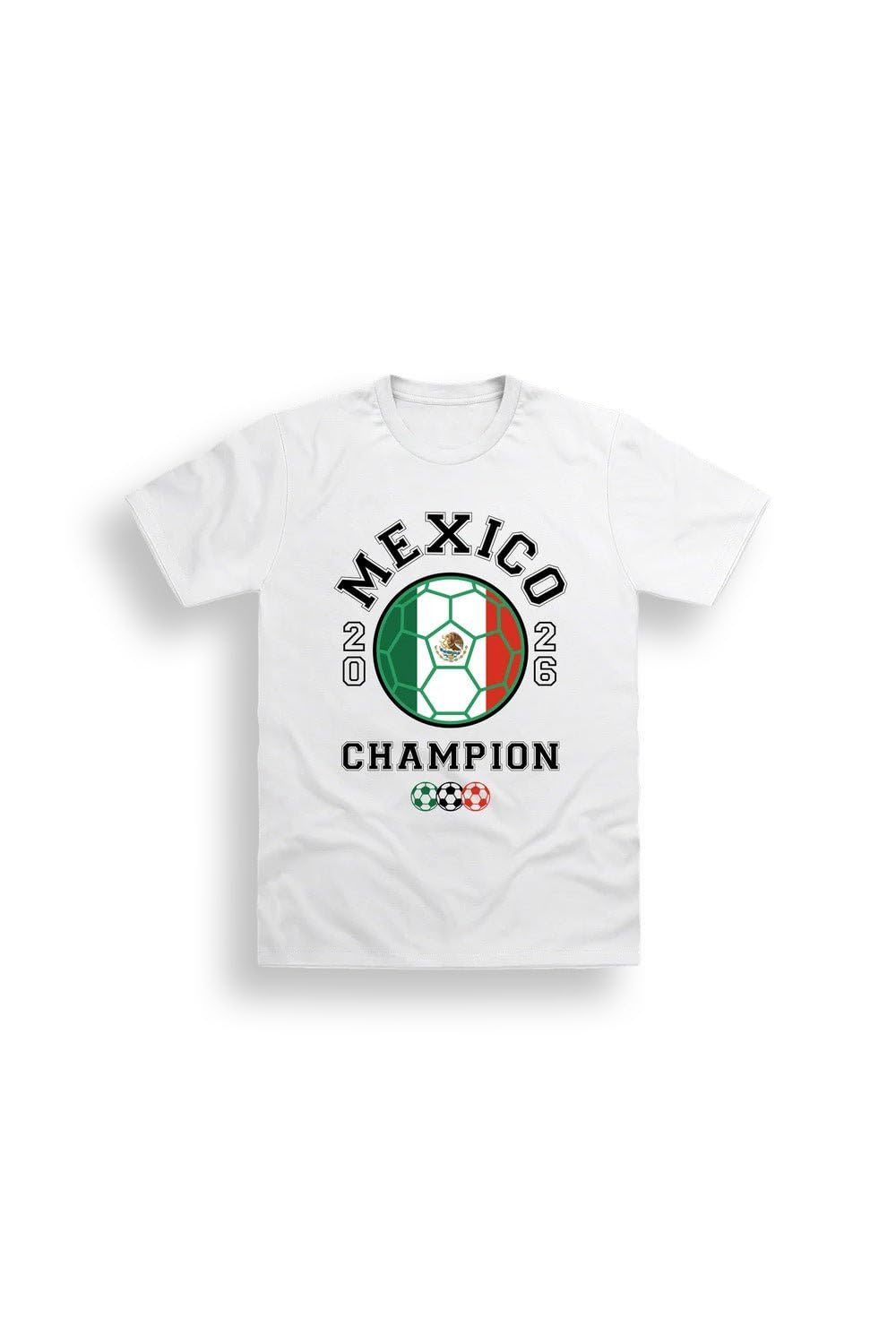 Mexico Football Kids T-Shirt, Unisex Boys Girls Short Sleeve 100% Cotton Crew Neck Tee, White Supporters Fan Top, Classic Graphic Print, Machine Washable, White, Sizes 3-4Y, 5-6Y, 7-8Y, 9-10Y, 11-12Y