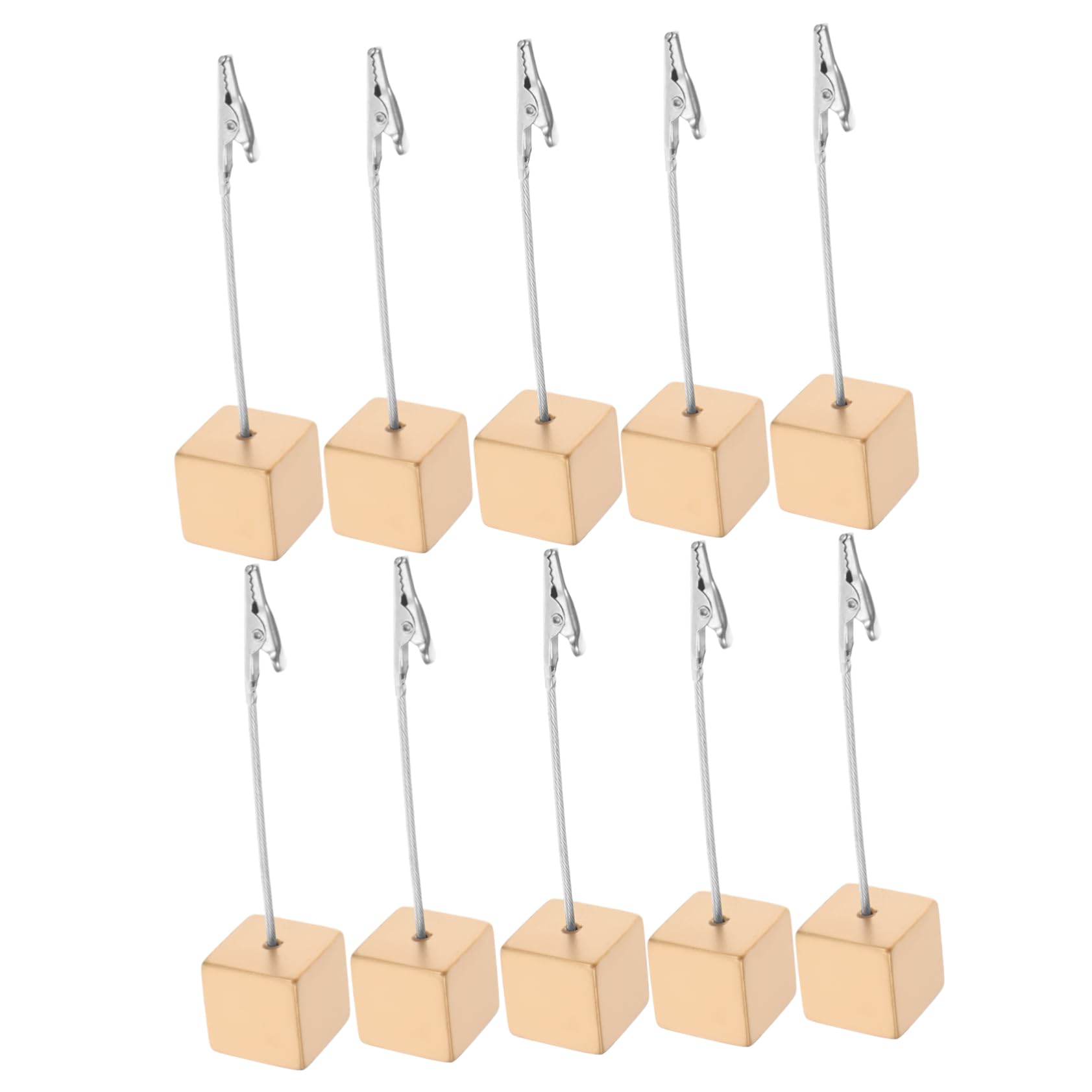 SEWACC 10pcs Memo Clip Holders with Cube Base Alligator Clasp for Photos Notes Cards for Office Home Cafes Lightweight Portable Display