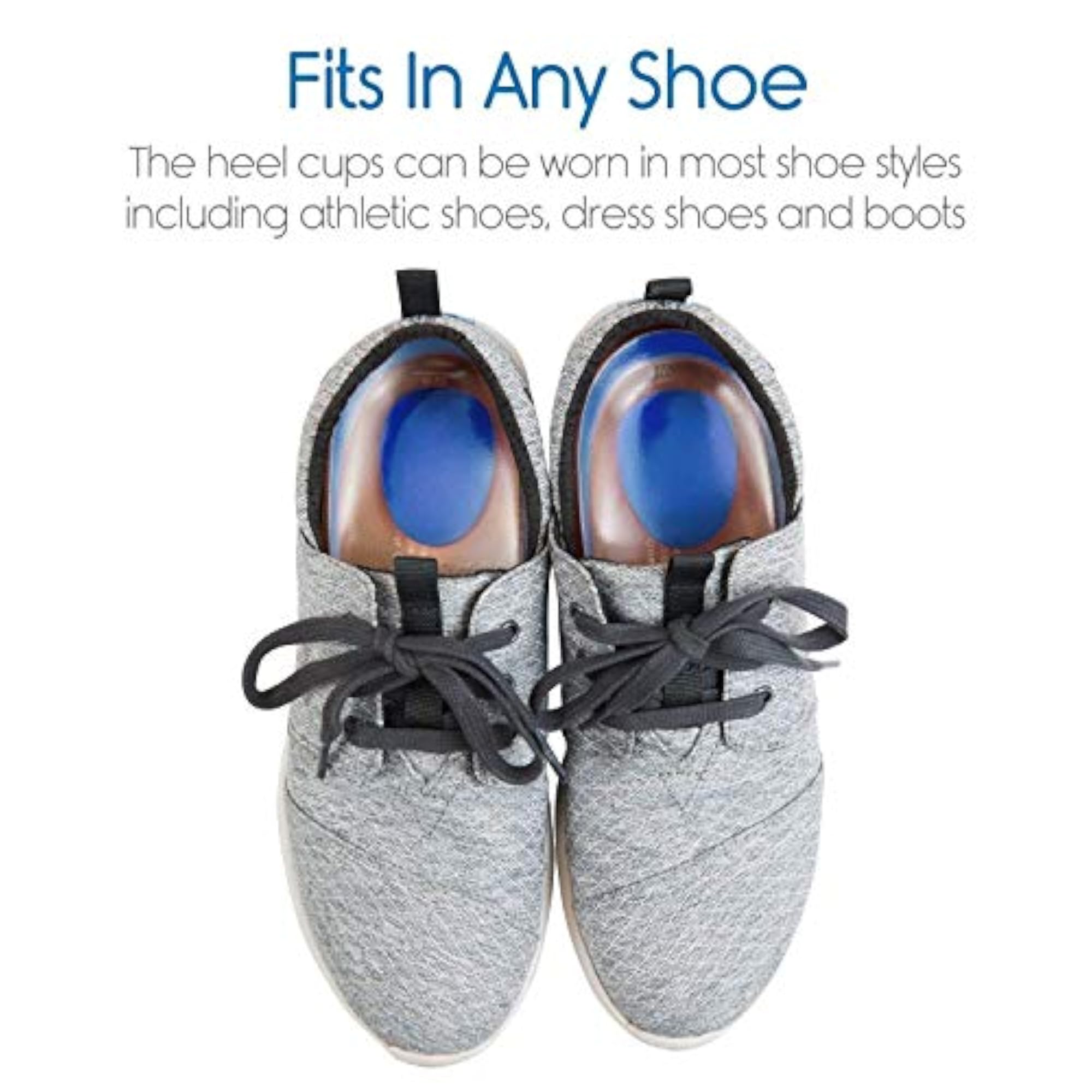 Gel Heel Cups Silicone Heel for Ankle Pain, Heel Spur Support
