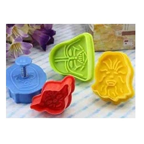 4 Pcs Découpeurs de Biscuits STAR WARS Pour Gâteaux, Décoration, Fondants, Cuisson, Pâtisseries, Moules. by CASCACAVELLE
