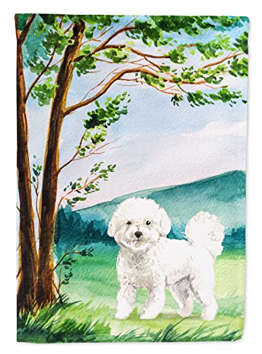 Drapeau en toile canevas Bichon Frisé de Noël Caroline's Treasures grand format durable