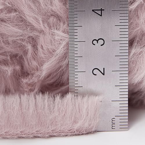 Image of NICEEC Faux Fur Yarn Super Soft, Chunky & Fluffy, Eyelash Yarn for Crochet & Knitting(Total Length 210yds /10.6oz) - Lotus Root /300g