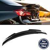 SNA F30 Spoiler Dry Carbon Fiber Compatible for (2012-2018) BMW 3 Series F30 and F80 M3 Gloss Black...