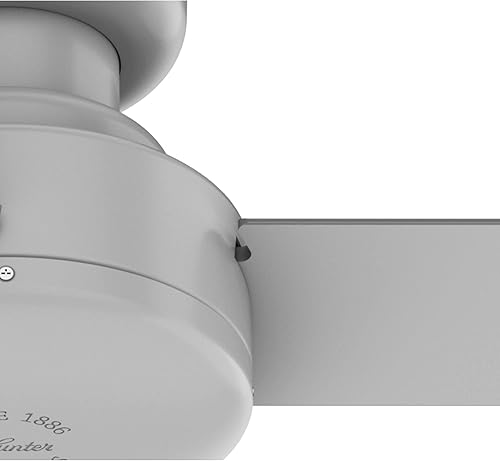 Miniatura 10 de Hunter - Presto - Ventilador de techo de perfil bajo para interiores, control de pared, 52 pulgadas, gris paloma, estilo casual, motor WhisperWind