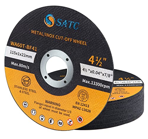 SATC Cutting Discs for Angle Grinder 20-Piece Durable 115mm Metal Cutting Disc Ultra Thin 1mm for Fast & Precise Cutting of Steel Iron Aluminum & Ferrous Metals