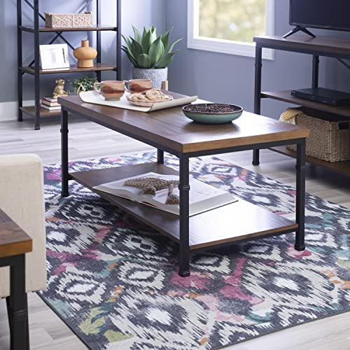 Linon Rhett Coffee Table, Black #TOP1