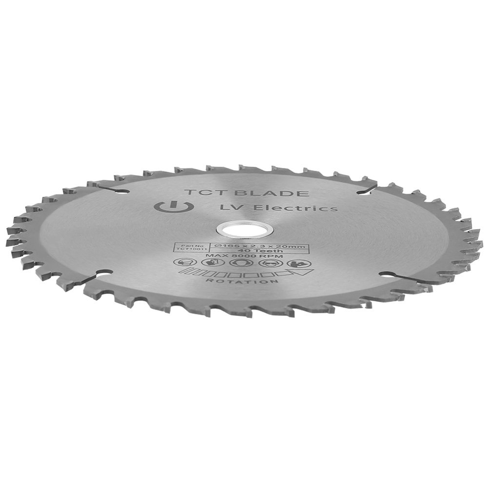Lames De Scie Sauteuse Diamantée Samfox 165 Mm X 20 Mm Circulaire Diamant Lame De Scie Pour Métal Bois Pierre En Verre Plastique De Coupe Disque De Scie 40t Dents Lame Scie