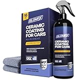 GLOMAX Premium Ceramic Coating for Cars with UV Protection (16 oz) – Extremely Hydrophobic & Slick Car Wax Spray, Long-Lasting, Quick & Easy Application, Maximum Gloss & Shine.