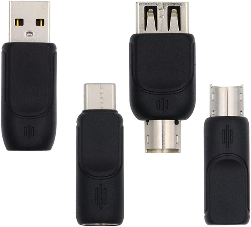 xiwai 4pcs/lot Type-C USB 2.0 Type-A USB-C Male to PS/2 Mouse Keyboard Female 6Pin Mini-Din Adapter
