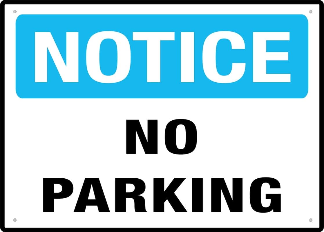 Notice No Parking Chic Art Wall Retro Decor Unique Artistic Tinplate Plaque Practical Decorative Gifts for Family Friends Tin Sign 8x12 Inch