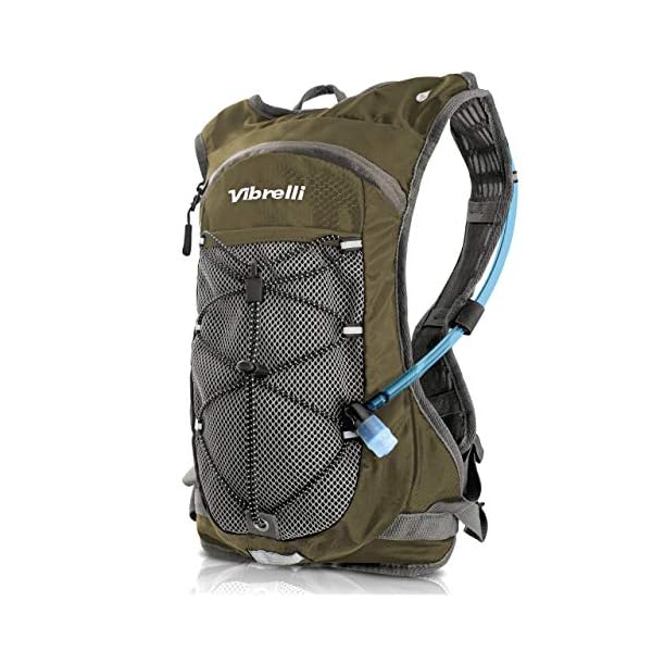 VibrelliVibrelli Hydration Backpack & 2L Hydration Bladder - High Flow Bite Valve - Hydration Pack for Cycling, Running, Hiking