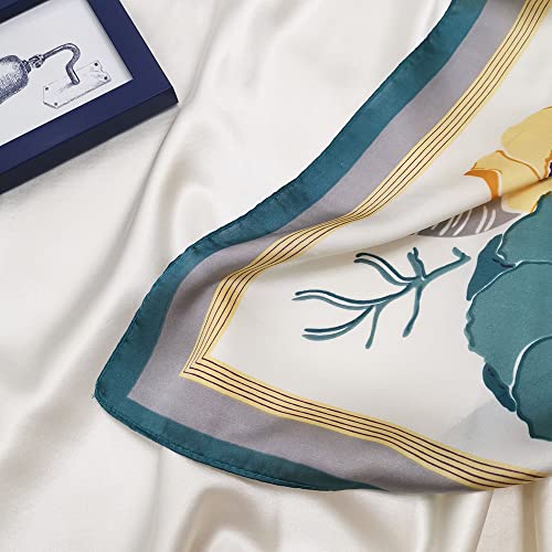 Fonyve Satin Silk Square Scarfs For Women Hair Scarves And Wraps Headscarf For Sleeping 27.5 × 27.5 Inches #TOP2