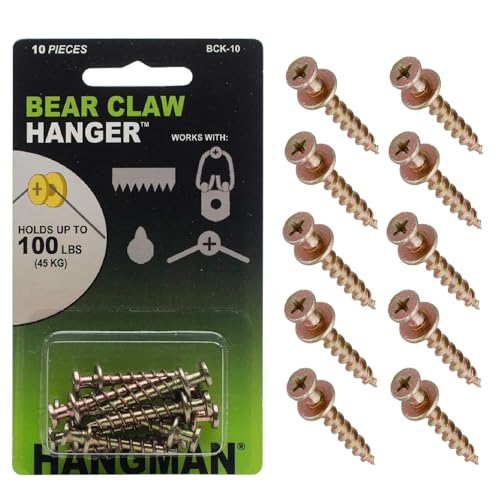Hangman Bear Claw BCK-10 Doppelköpfige Klauenschrauben Gold, 10er-Pack