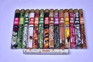 Dart Assorted Hex Incense Sticks Pack Of 15 Incense Sticks for Meditation, Yoga, Relaxation, Healing and Positivity.
