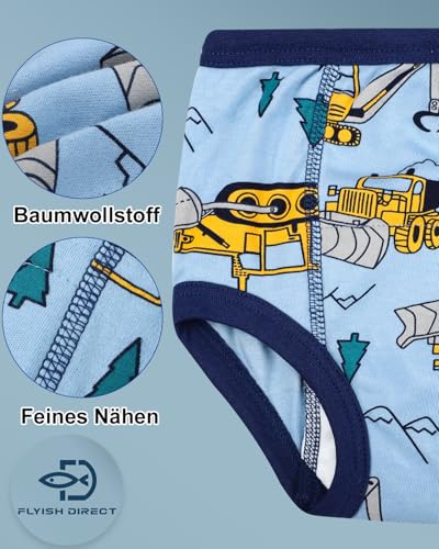 FLYISH DIRECT Töpfchen Trainingshose, Packung mit 10 Töpfchentraining Unterwäsche, 2-9 Jahre Töpfchen-Trainingshosen für Kinder Jungen und Mädchen, 100/3T