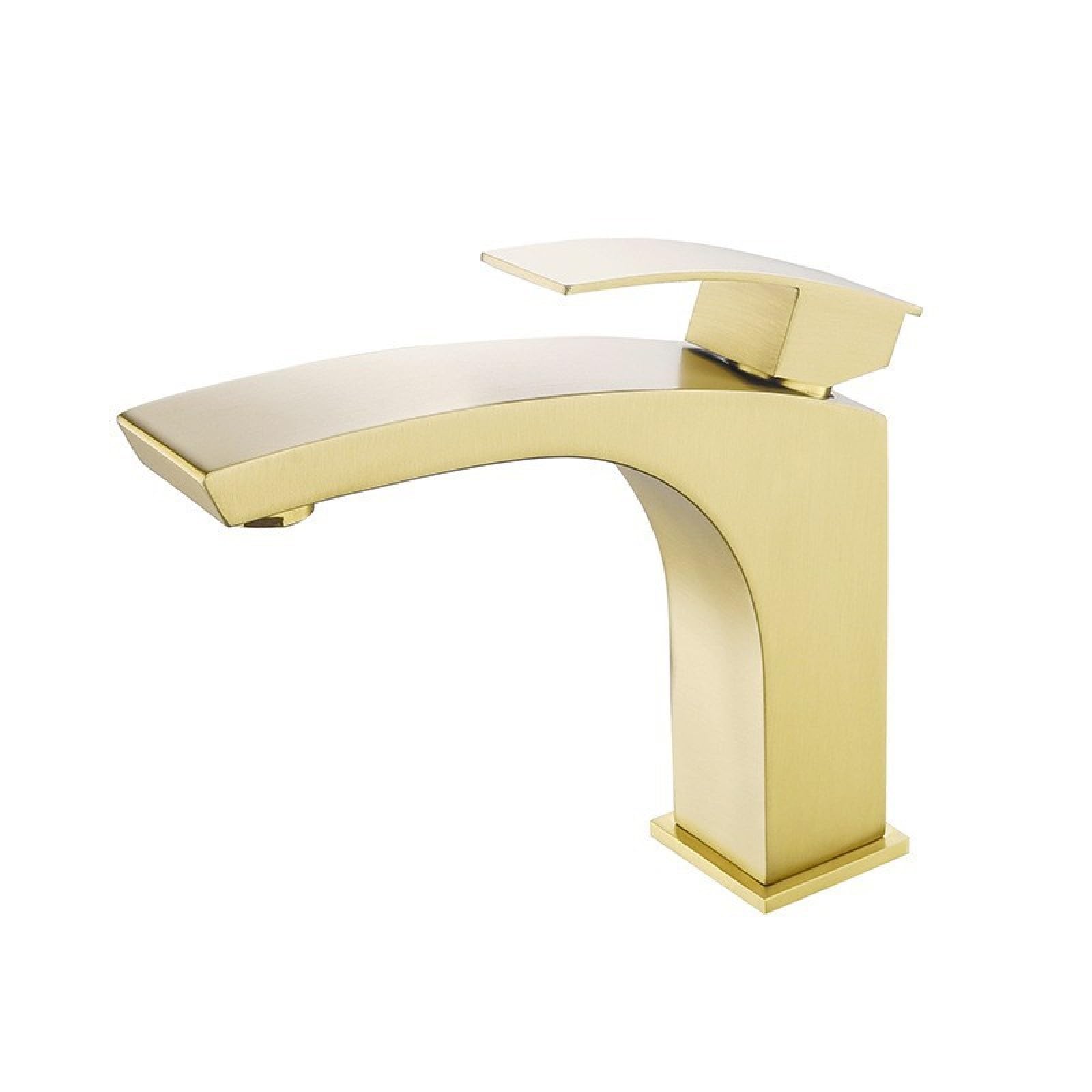 Fanjubei String Gold 304 Stainless Steel Hot And Cold Bathroom Faucet, Brushed Gold