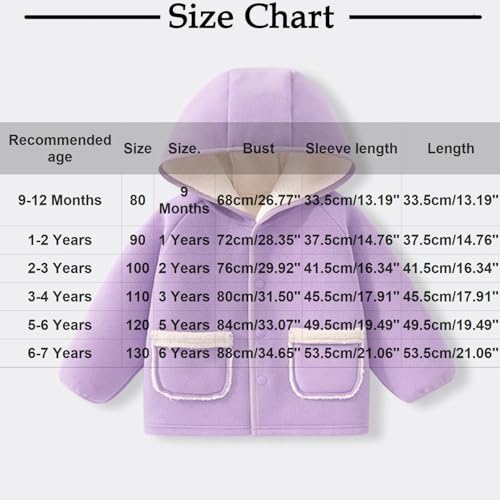 Unisex Boys Girls Fleece Jacket Hoodie Sherpa Lined Coats Button Down Hooded Sweatshirt Toddler Kids Winter Jackets3