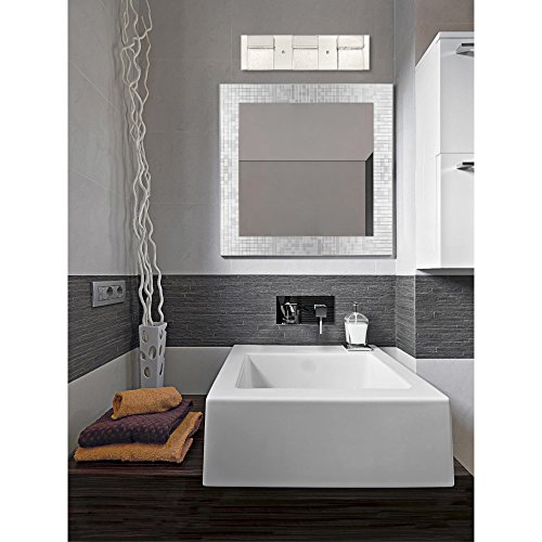Westinghouse Lighting 6329900 Cava Ii Three-Light Led Indoor Wall Fixture, Brushed Nickel Finish With Bubble Glass, 3 Square #TOP4