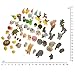 SIX VANKA Miniature Animals 65pcs Mini Resin Decoration Set for Childrens Birthday Party Kids Presents Doll House Pretend Play Toys DIY Garden Flowerpot Succulent Planter