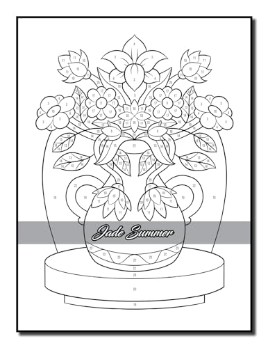 Color by Number Flowers: An Adult Coloring Book with Fun, Easy, and Relaxing Coloring Pages (Color by Number Coloring Books) - Image 46