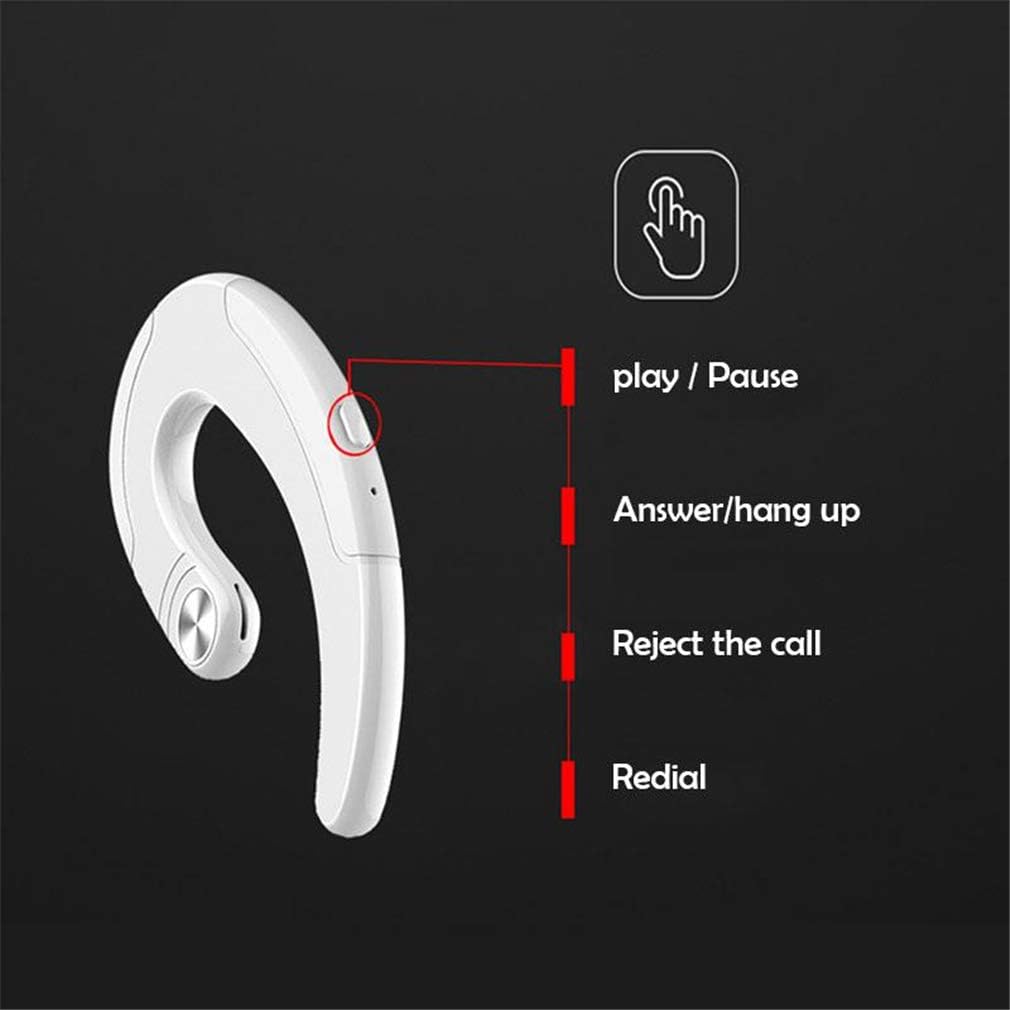 Bone Conduction Headphones, Ear-Hook Wireless Bluetooth Earphone Headphones Cordless Headphones, with Microphone, for Running, Sports, Fitness,Red