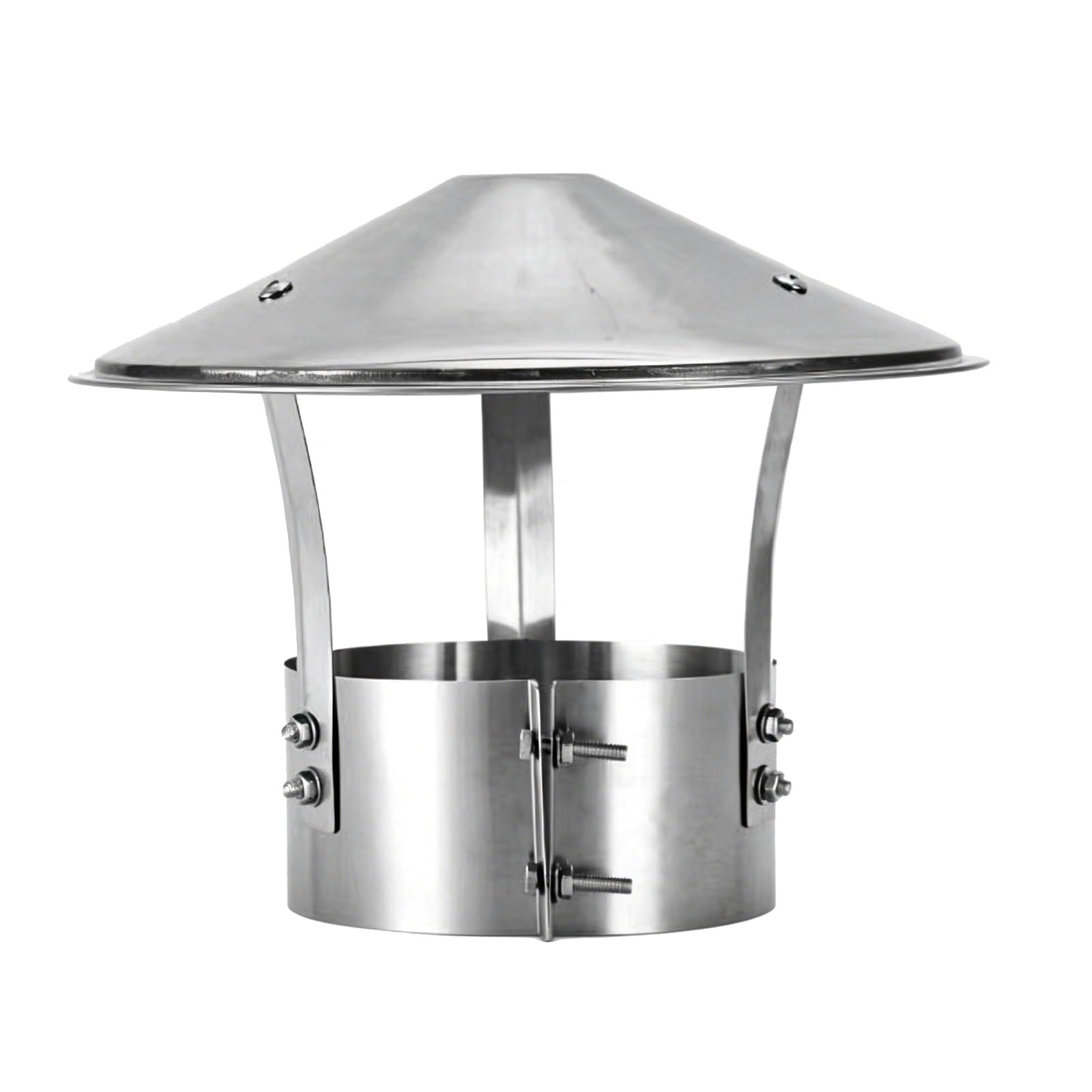 Chimney Rain Cap 304 Stainless Steel Chimney Cover, Weatherproof Roof Vent Cap for Exhaust, Stove Pipe, Chimney(140 mm/5.5 in)