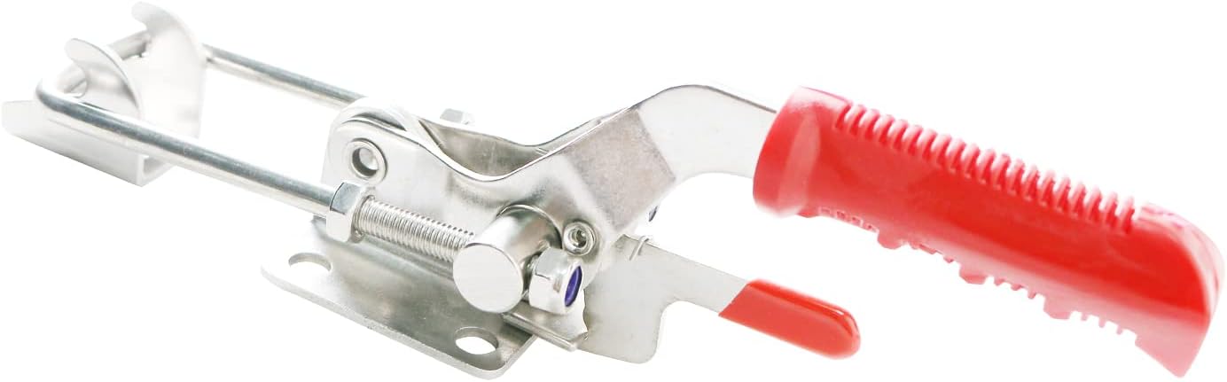 1PCS 304 Stainless Steel Style 40341, 900KG 2000 lbs Clamping Force, Self-Locking Heavy Duty Toggle Lock Clamp, Adjustable Toggle Latch