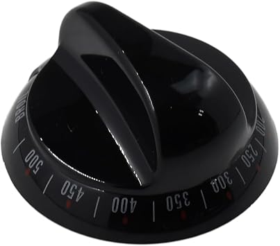 WB03K10037 Thermostat Stove Control Knob Black, Compatible with GE Hotpoint Stove Range Oven Knob Kitchen Burner Replaces AP2014849, 242683, WB03K10037, PS225986, AH225986, EA225986