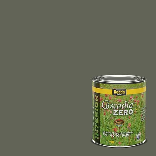 Vista 73 de Rodda Paint CASCADIA ZERO - Pintura plana e imprimación para interiores en uno, cuarto de galón, norte frío