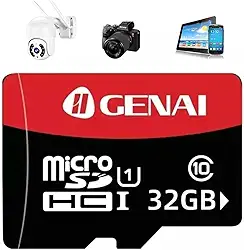 Cartão de Memória Micro SD, Alta Velocidade de Gravação e Leitura, Compatível com Smartphone, Tablet, Câmera, Console, Classe 10 e UHS-I, Disponível em 32GB, 64GB e 128GB (32.0, GB)