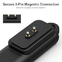 ZORBES® Compatible with Xiaomi Band 10/10 NFC/9/9 Pro/8 Active/8 Pro/Band 2, Smart Watch Charger Adapter USB-C to Magnetic 2-Pin Charger Adapter Compact Travel Charger Connector with Lanyard gallery image