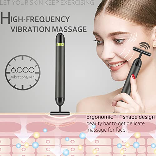 Heyfyv 2 In 1 Face Massager Kit Electric 3D Face Roller Massager T Shape Facial Massager Set Skin Massager Tool #TOP3