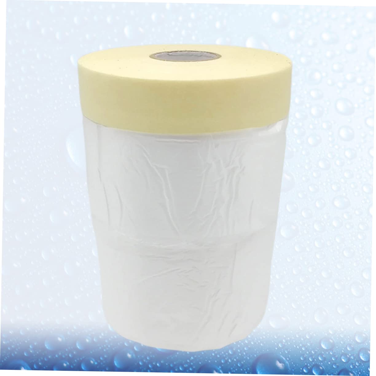 BUTIFULSIC 1pc White Masking Tape for Painting Pre Taped Masking Film for Car Renovation Protective Spray Painting Film