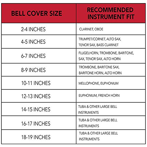 Panghuhu88 Musical Instrument Bell Cover 9\" Washable and Reusable Flannelette Ideal for SaxophoneTrombone Mellophone Horn Baritone Clarinet